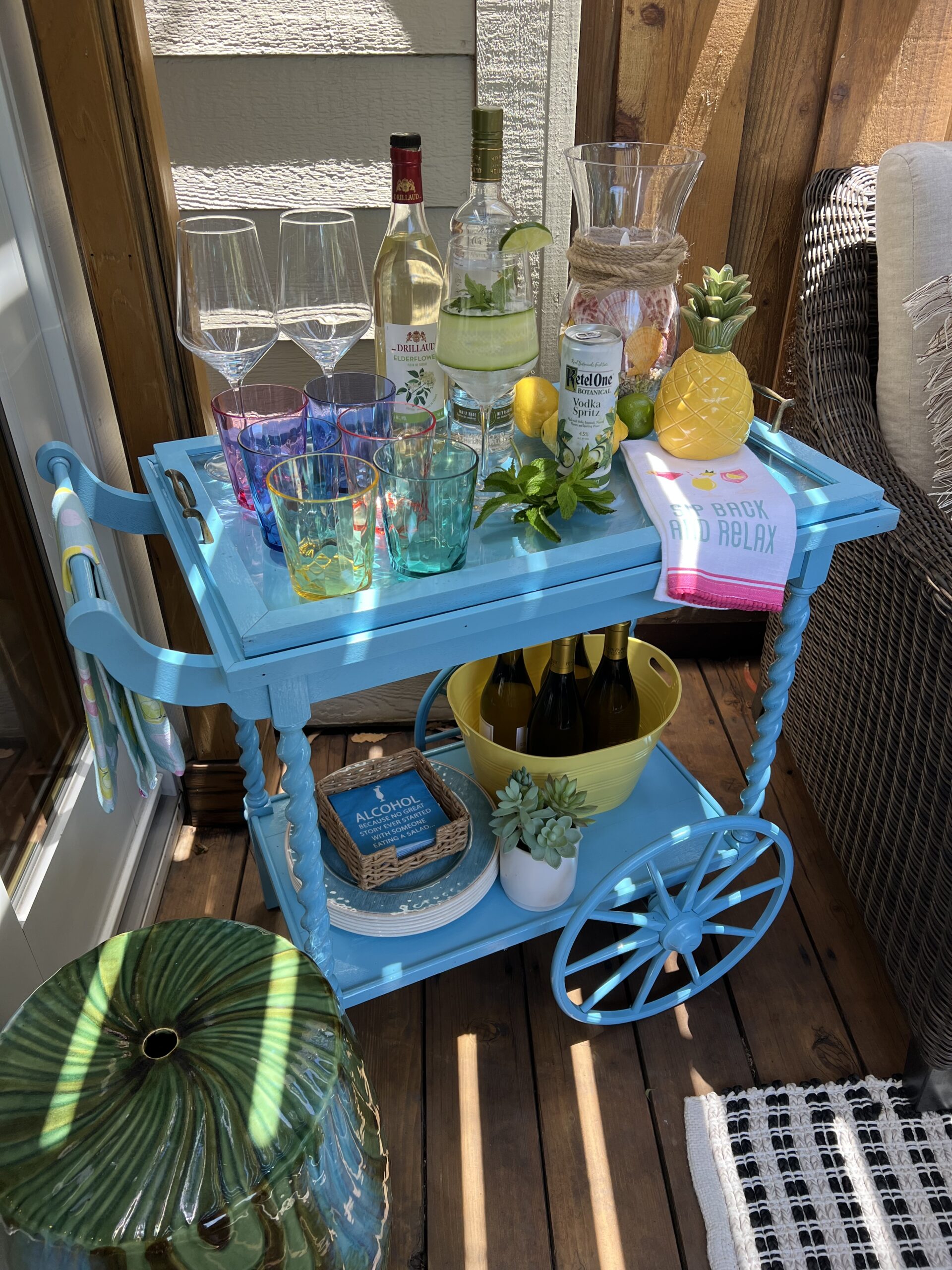 From Vintage Tea Cart to Modern Bar Cart – Plus a Refreshing Cucumber ...